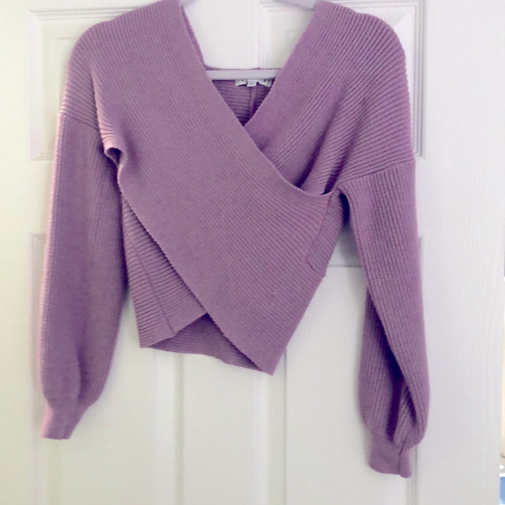 Morning Lavender HYFVE Purple Crossover Sweater - M